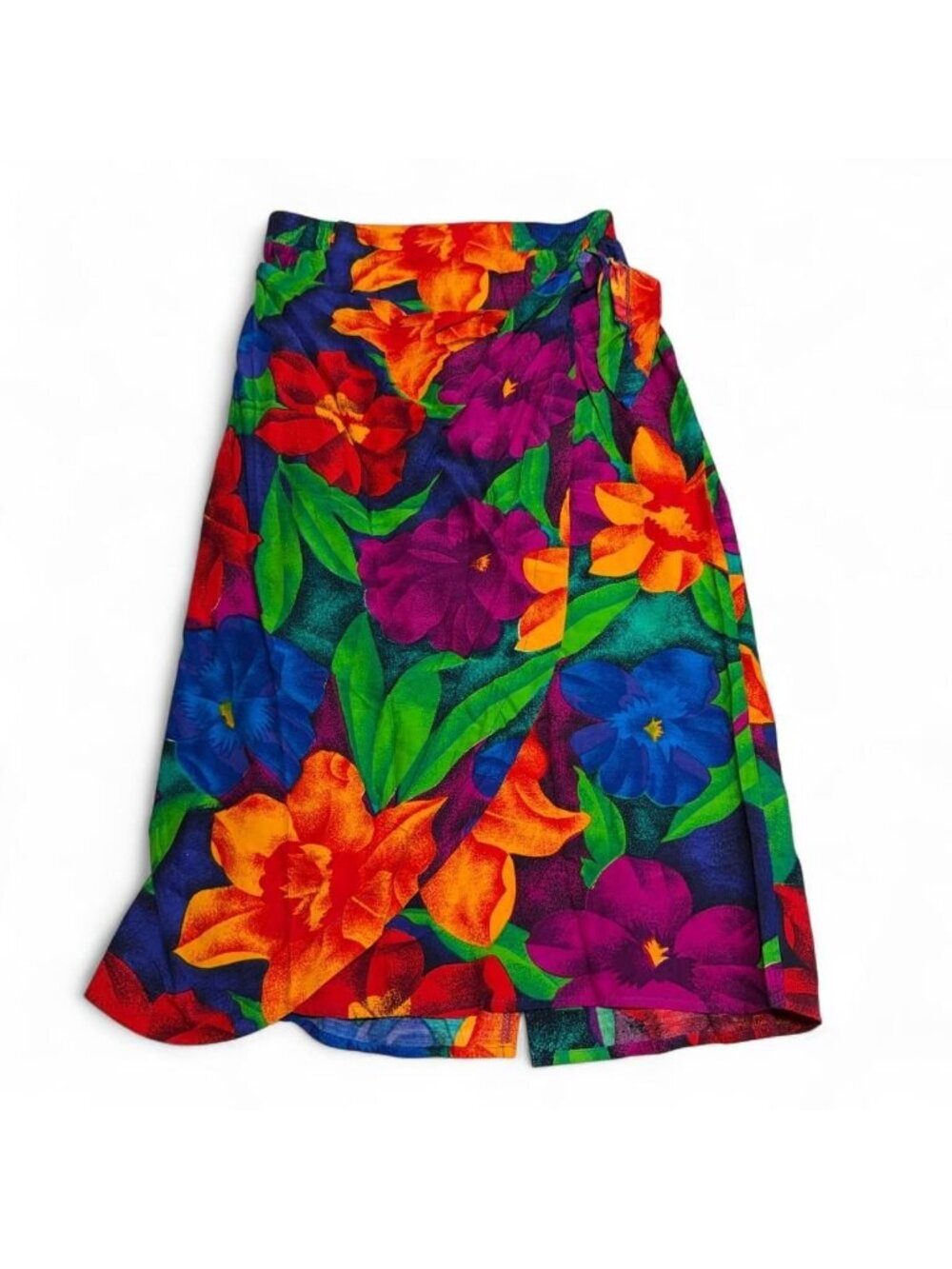 Vintage 90's Floral Tropical Skirt Women's 8 Summer Resortwear Cruise Vacation